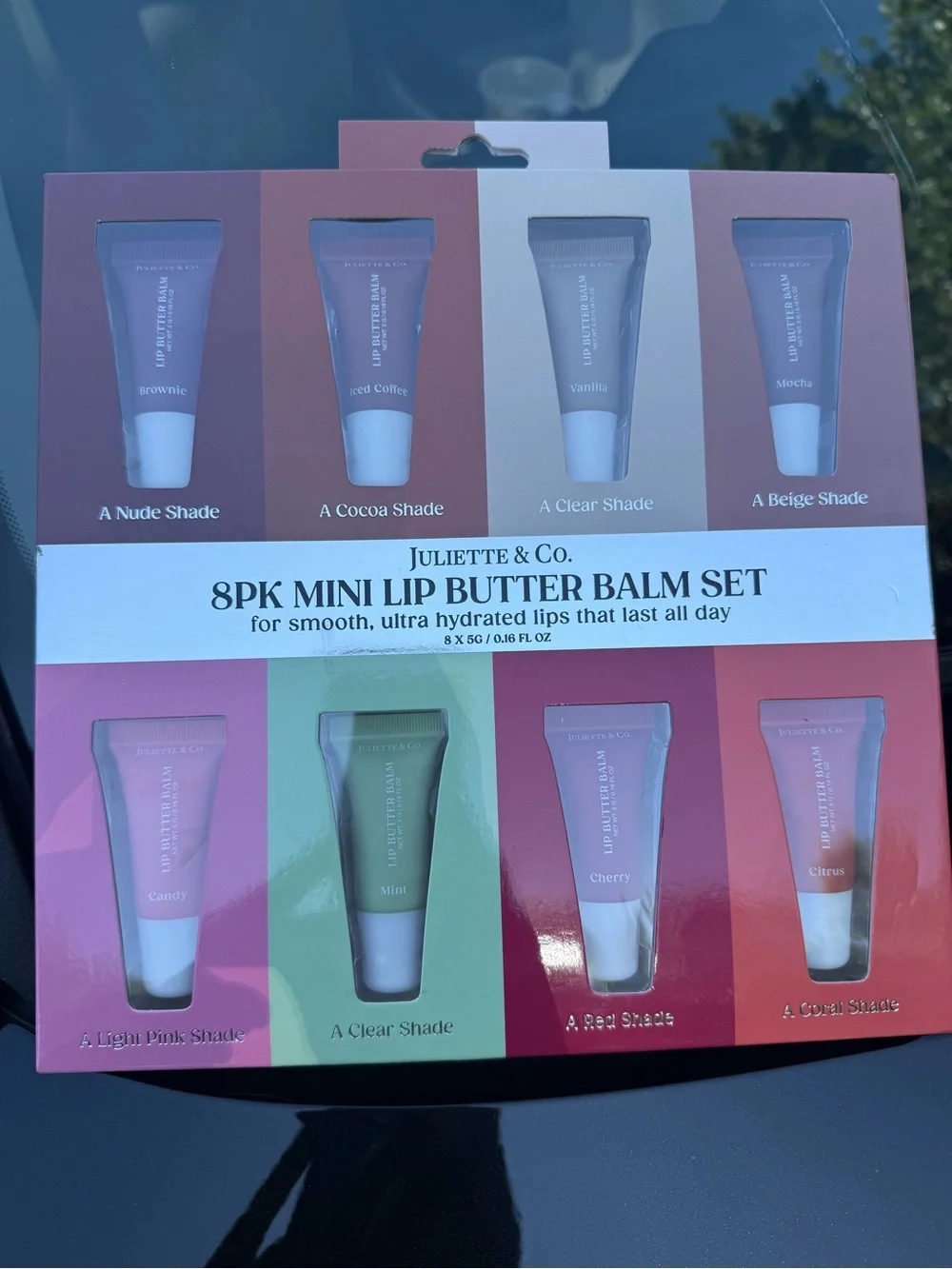 8-Pack Mini Lip Butter Balm Set — Mixed Pinks, Red, Coral & Neutrals